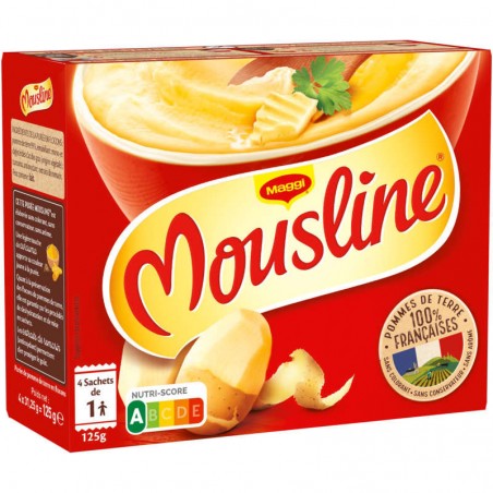 MOUSLINE Purée nature portions individuelles 4x31.25g