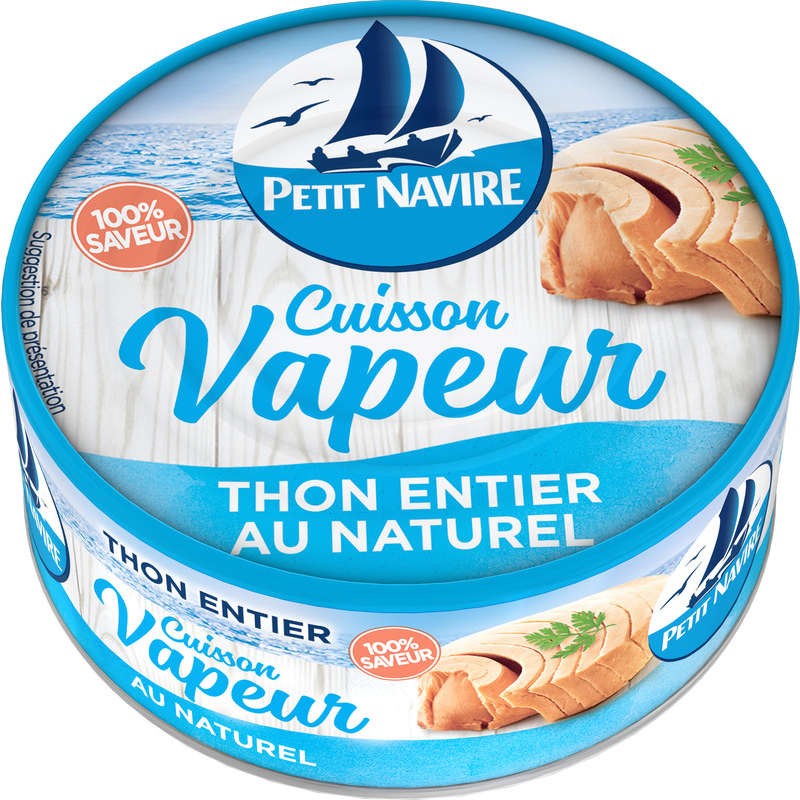 PETIT NAVIRE Thon nature cuisson vapeur 130g PETIT NAVIRE Thon nature cuisson vapeur 130g