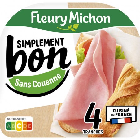 FLEURY MICHON Jambon simplement bon 4 tranches 160g