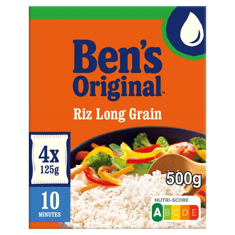 BEN'S ORIGINAL Riz Long grain Sachet Cuisson - 500g BEN'S ORIGINAL Riz Long grain Sachet Cuisson - 500g