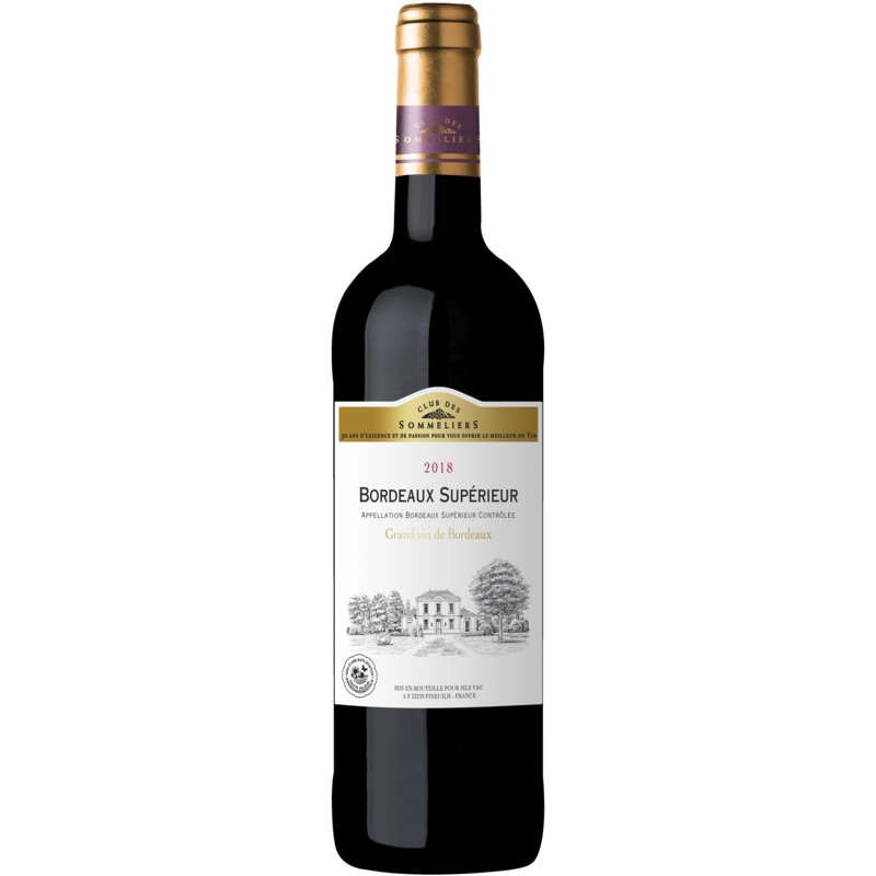 CLUB DES SOMMELIERS Bordeaux Supérieur Rouge - 75cl CLUB DES SOMMELIERS Bordeaux Supérieur Rouge - 75cl